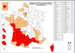 Carte infestation termites LOIRE ATLANTIQUE